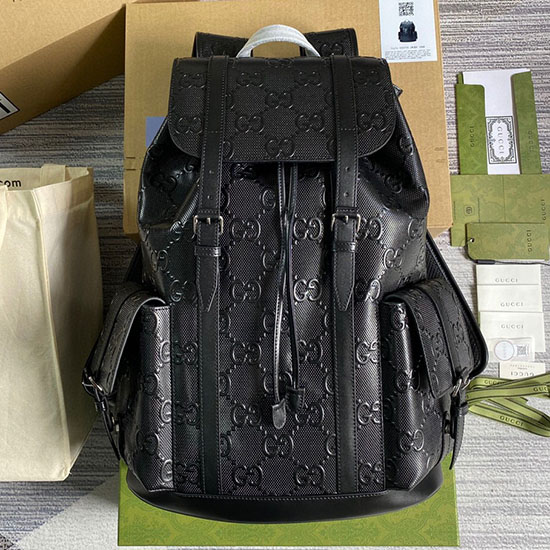 Gucci Rucksack Mit GG-Prägung Schwarz 625770