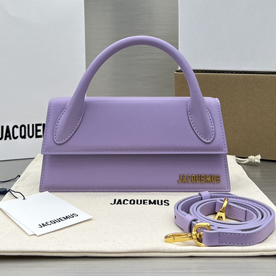 Jacquemus Kalbsleder Le Chiquito Lange Handtasche Lila J2053