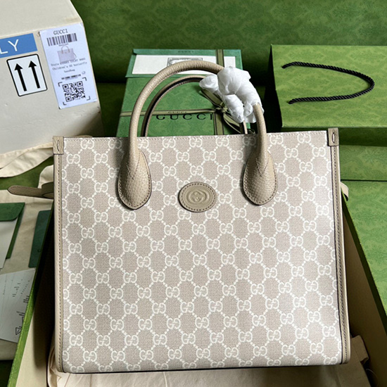 Kleine Gucci-Tragetasche Mit Ineinandergreifendem GG 659983