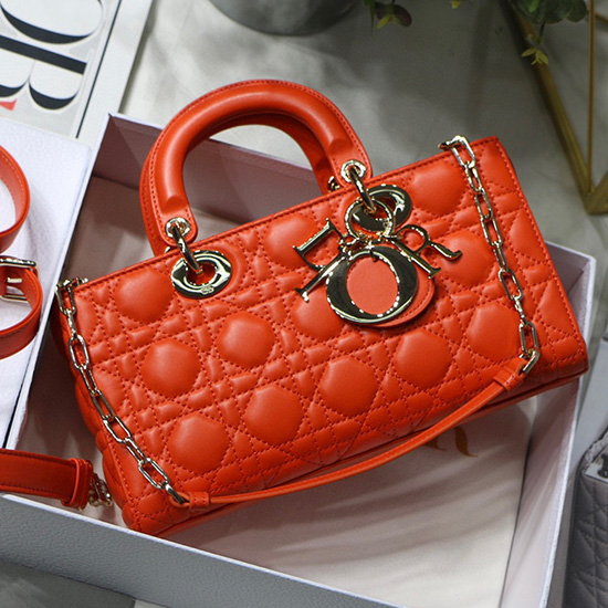 Lady D-Joy Lammfelltasche Orange D6001