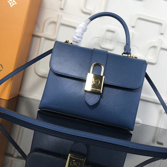 Louis Vuitton Epi Ledertasche Mit Griff Oben Blau M43129