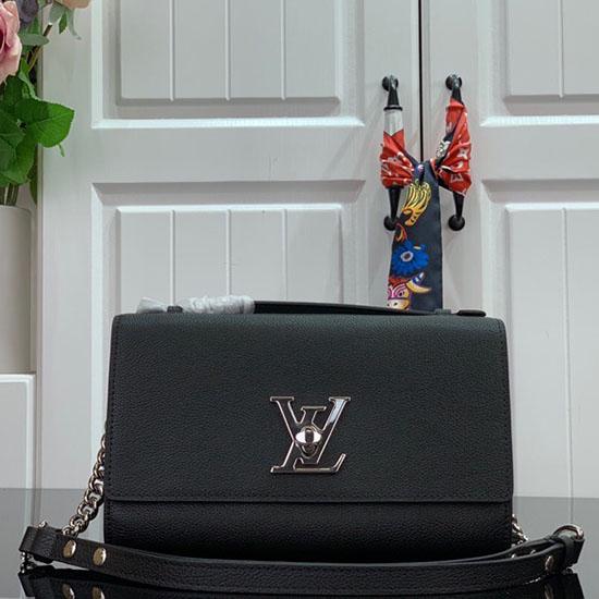 Louis Vuitton Lockme Clutch Schwarz M56088