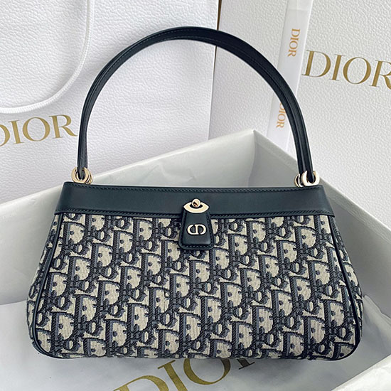 Mittlere Dior-Schlüsseltasche Blau Dm6098