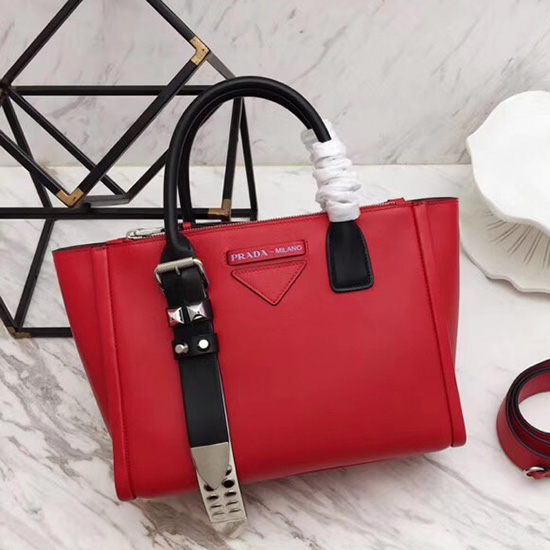 Prada Concept Lederhandtasche Rot 1ba175