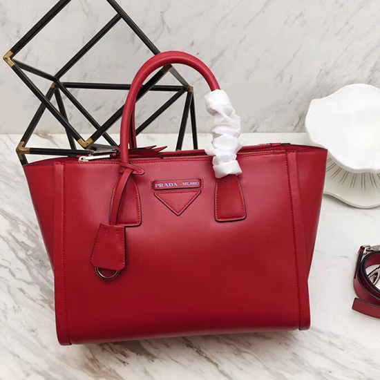 Prada Concept Lederhandtasche Rot 1ba183