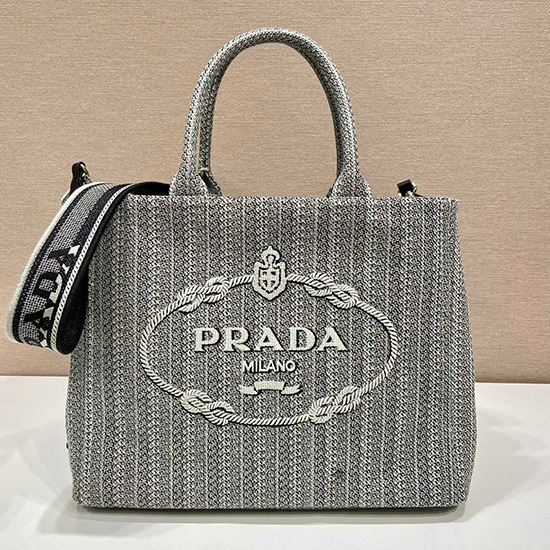 Prada Einkaufstasche Grau 1ba342