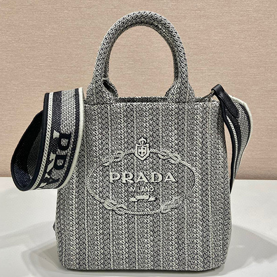 Prada Einkaufstasche Grau 1ba343