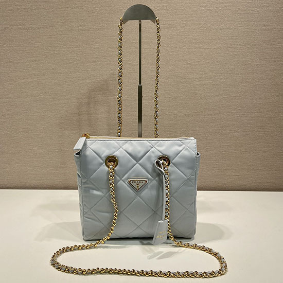 Prada Gesteppte Nylonhandtasche Blau 1bg468