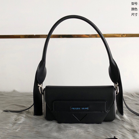 Prada Handtasche Aus Leder Schwarz 1bd166