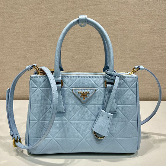 Prada Handtasche Aus Saffiano-leder Blau 1ba896