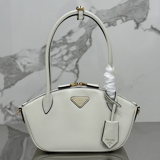 Prada Kleine Lederhandtasche Weiß 1ba427