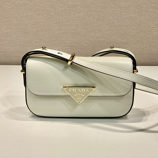 Prada Leder Umhängetasche Weiß 1bd339