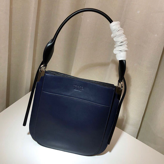 Prada Margit Leder Umhängetasche Blau 1bc076