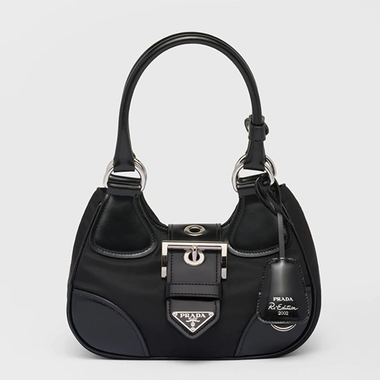 Prada Moon Re-Nylon Und Ledertasche 1ba381