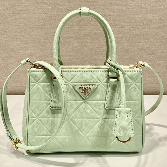 Prada Saffiano-Lederhandtasche Grün 1ba896