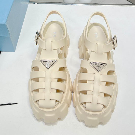 Prada-Schaumgummi-Sandalen Creme SDP051402