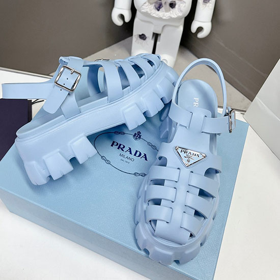 Prada Schaumgummisandalen Blau Sdp051402