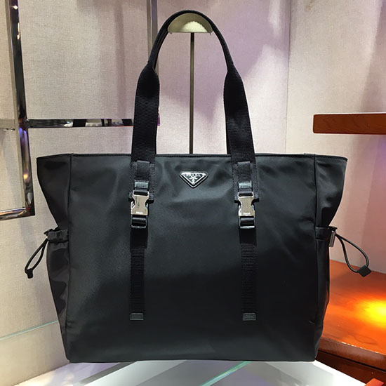 Prada-Tasche Aus Re-Nylon Und Saffiano-Leder 2VG042