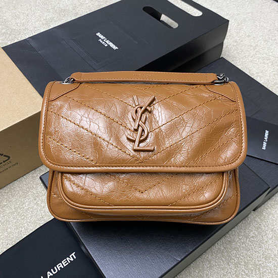 Saint Laurent Kleine Niki-Tasche Braun 498892