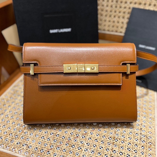 Saint Laurent Manhattan Kleine Umhängetasche Braun 675626