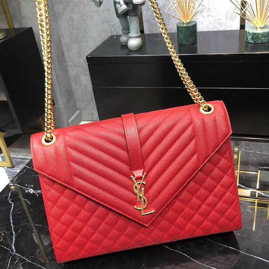 Saint Laurent Umschlag Große Tasche Rot 487198