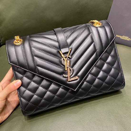 Saint Laurent Umschlag Mittelgroße Tasche Schwarz 487206