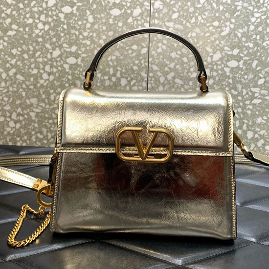 Valentino Mini Vsling Handtasche Gold V0097