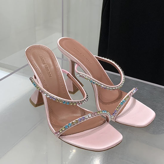 Amina Muaddi Satin Gilda Mules Amg03