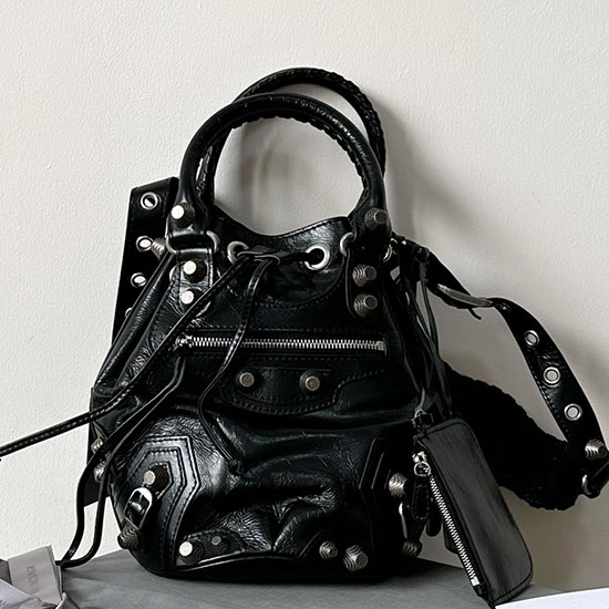 Balenciaga Le Cagole μικρό Bucket Bag μαύρο B702432