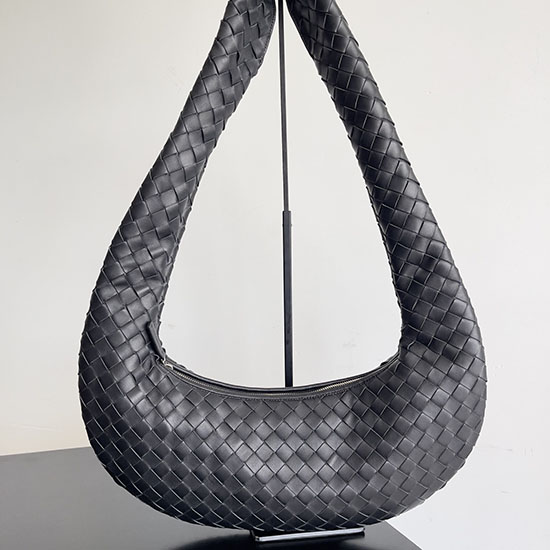 Bottega Veneta φιλαράκι χιαστί τσάντα μαύρο 755618