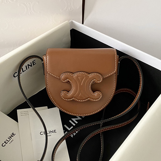 Celine Mini Besace Cuir Triomphe Tan C35105