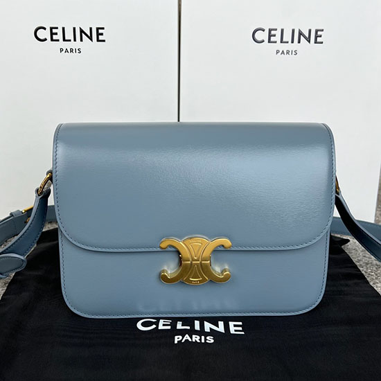 Celine μεσαία τσάντα Triomphe μπλε Cl35023