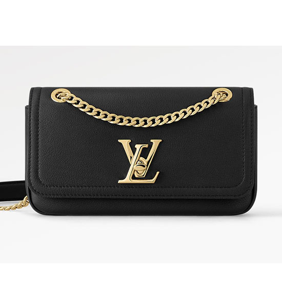 Chain Bag Louis Vuitton Lockme East West μαύρη M22303