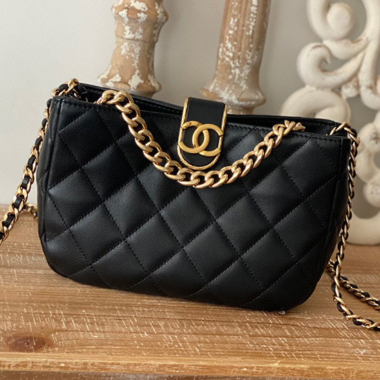 Chanel Hobo τσάντα μαύρη As3476