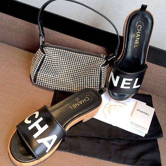 Chanel Lambskin Mules λευκό G34876