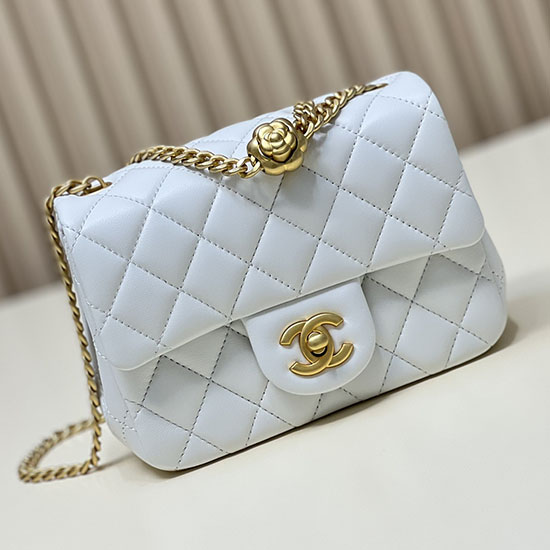 Chanel Mini Flap Bag λευκή As4040