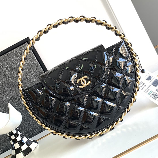 Chanel λουστρίνι Clutch μαύρο Ap3585