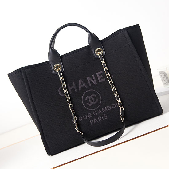 Chanel μεγάλο Tote μαύρο A66941