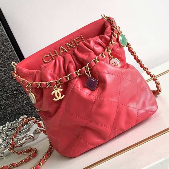 Chanel μικρό Bucket Bag κόκκινο As3793