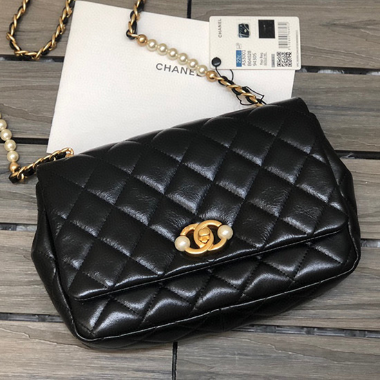 Chanel μικρό Flap Bag μαύρο As3001