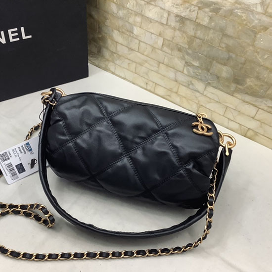 Chanel μικρό τσαντάκι μπόουλινγκ μαύρο As3427