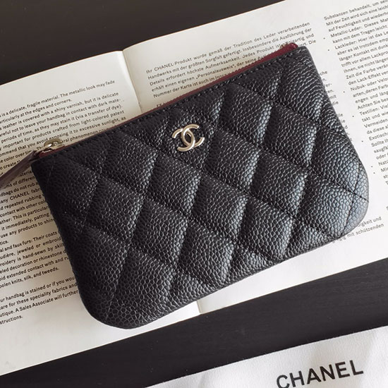 Chanel πορτοφόλι χαβιάρι μαύρο Ap82365