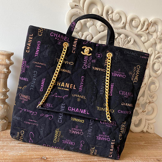 Chanel τζιν Tote Bag μαύρη As3128