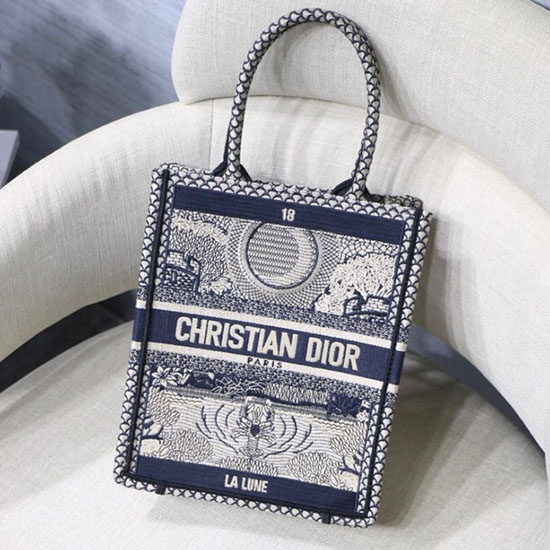 Dior κεντημένο πάνινο βιβλίο Tote Bag D11123