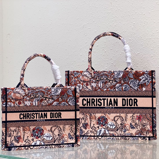 Dior κεντητό καμβά βιβλίο Tote M12961