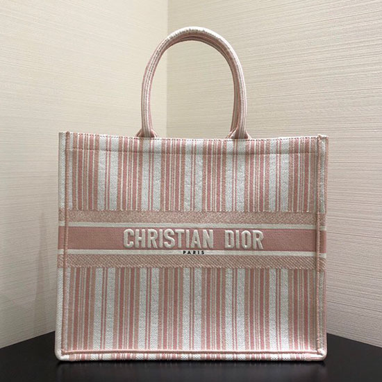 Dior λοξό βιβλίο Tote Pink D10041