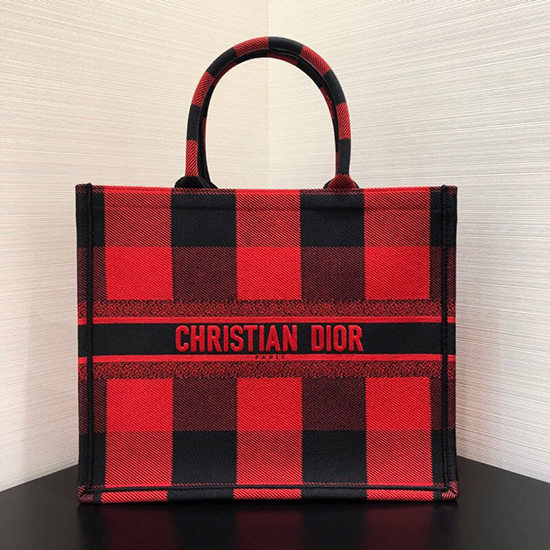 Dior λοξό βιβλίο Tote Red D07084