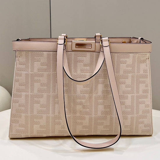 Fendi μεσαίο καμβάς X-tote ροζ F8625a