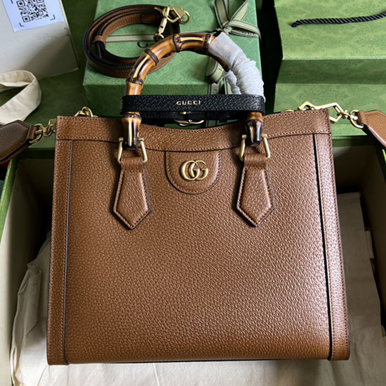 Gucci Diana μικρή Tote Bag καφέ 702721