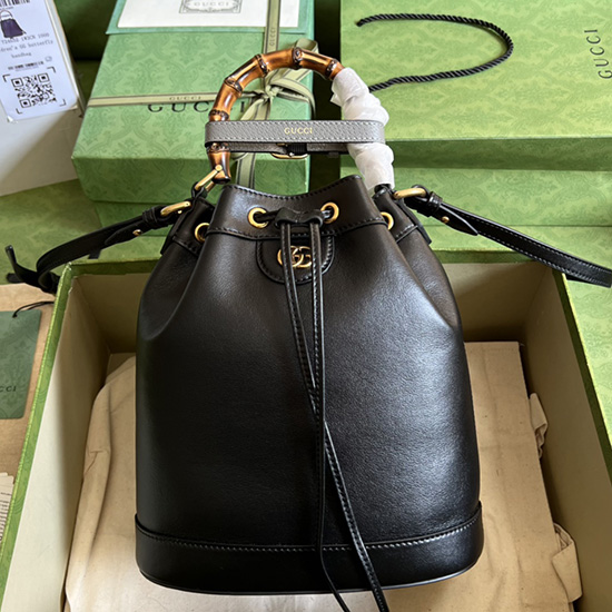 Gucci Diana μικρό Bucket Bag μαύρο 724652